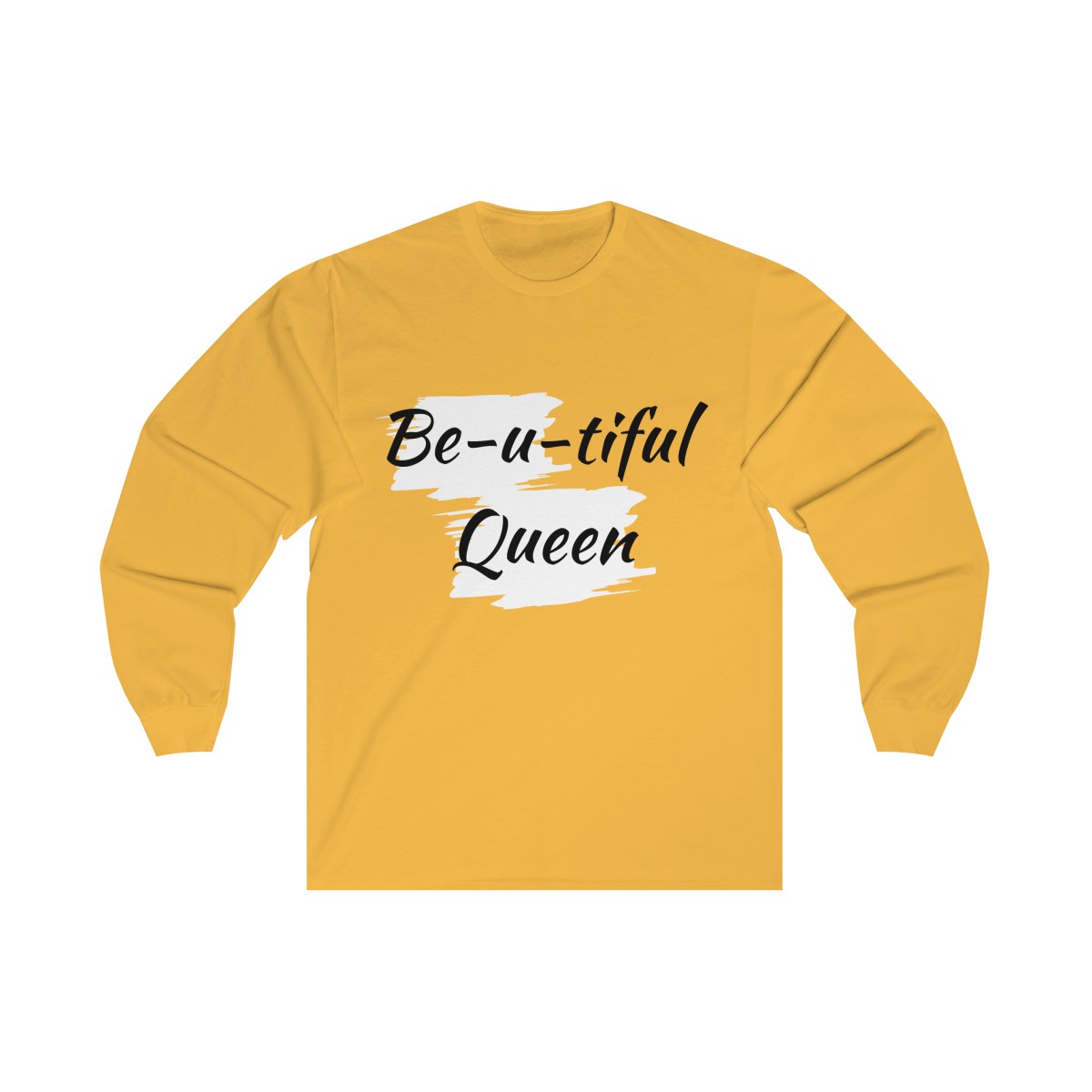 Long Sleeve Be-u-tiful Tee (Black Letters) - Image 3