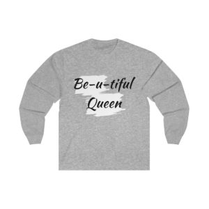 Long Sleeve Be-u-tiful Tee (Black Letters)
