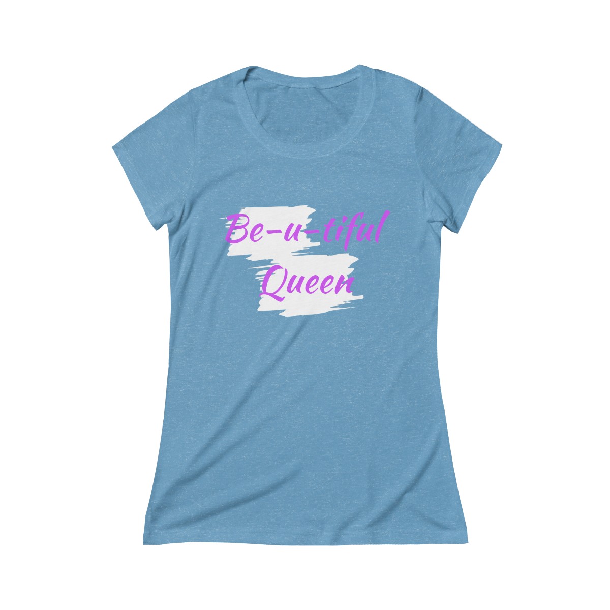 Be-u-Queen Triblend Tee (Purple Letters) - Image 5