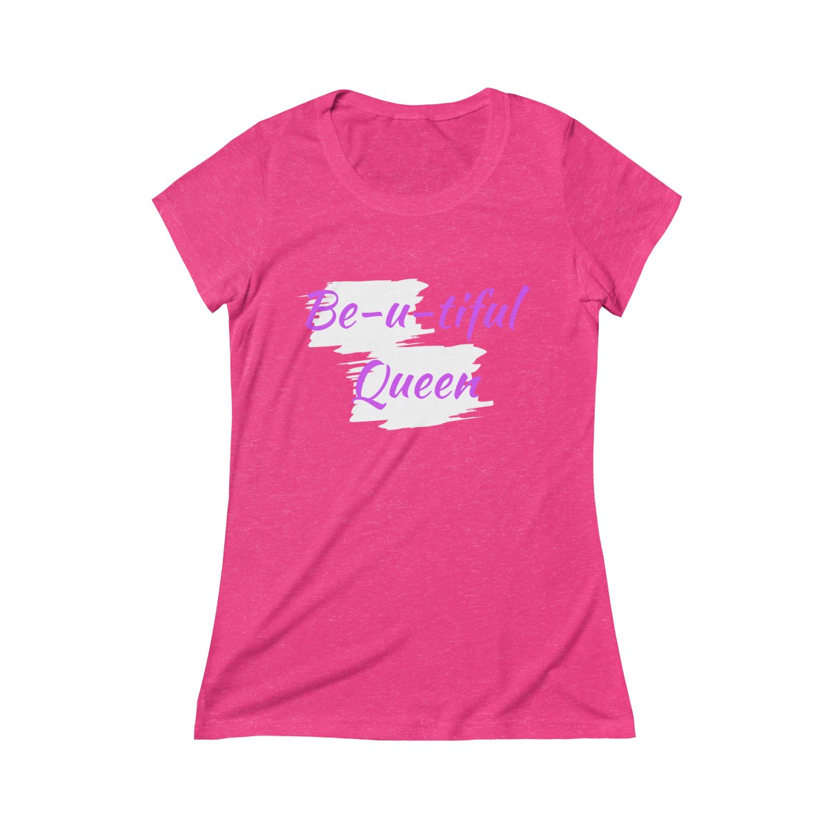 Be-u-Queen Triblend Tee (Purple Letters) - Image 7