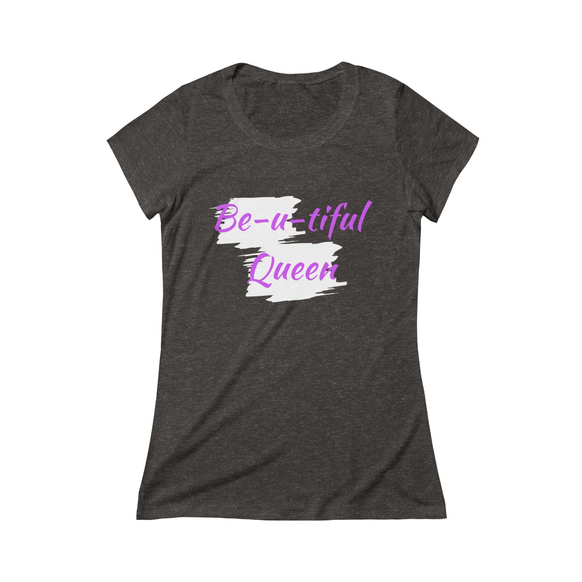 Be-u-Queen Triblend Tee (Purple Letters) - Image 2