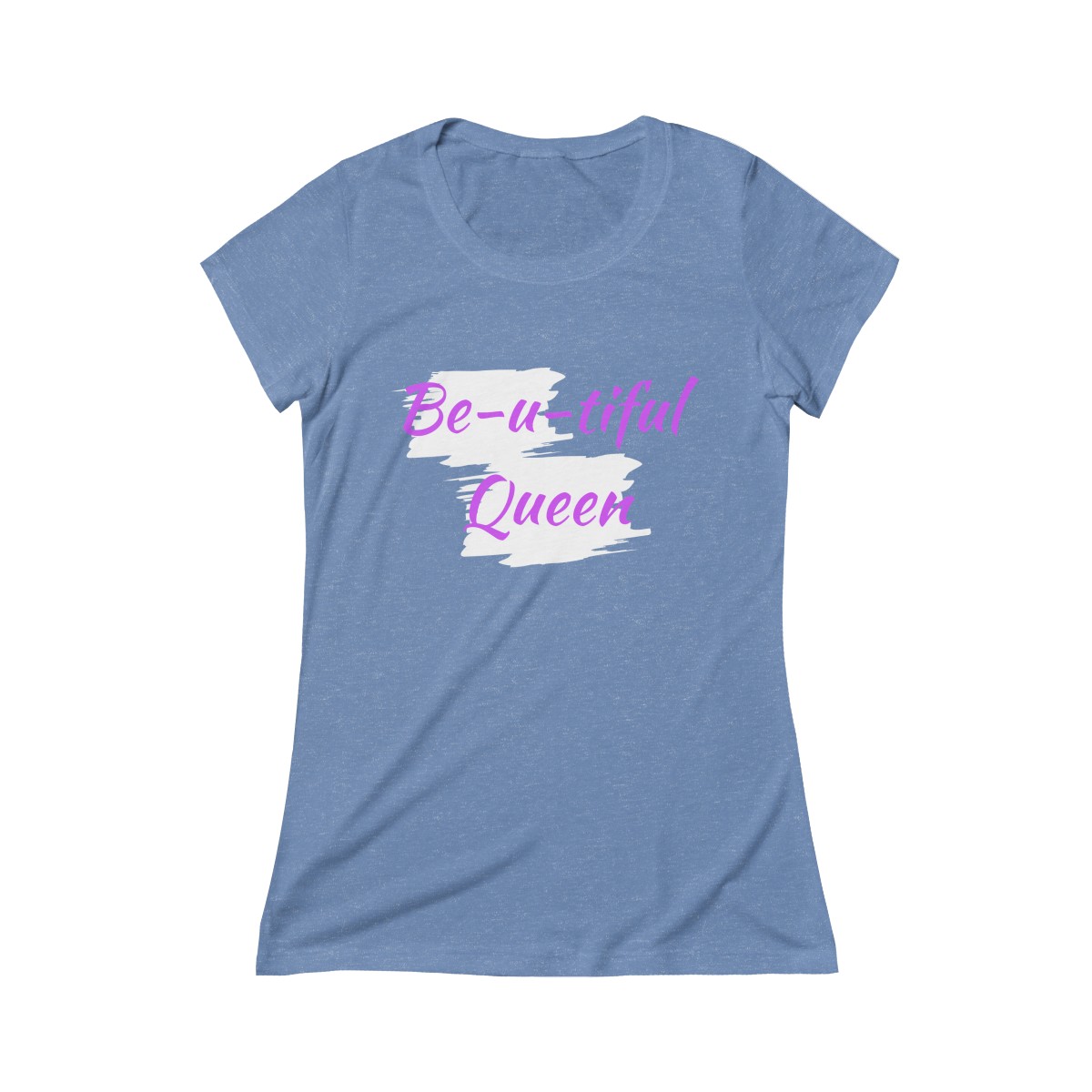 Be-u-Queen Triblend Tee (Purple Letters) - Image 6