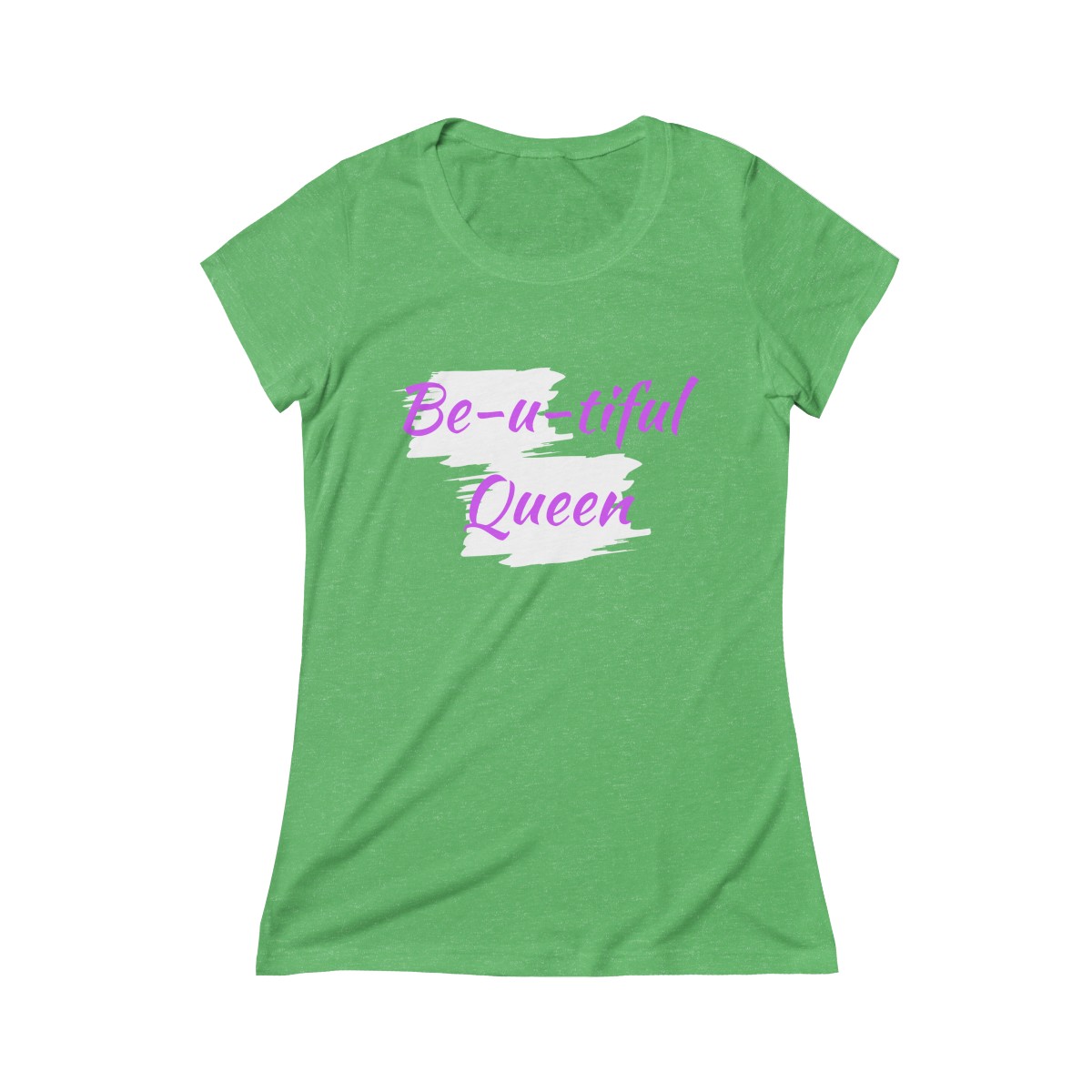 Be-u-Queen Triblend Tee (Purple Letters) - Image 4