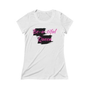 Be-u-tiful Triblend Tee (Pink Letters)