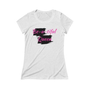 Be-u-tiful Triblend Tee (Pink Letters)