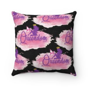 Black Queendom Polyester Square  Pillow