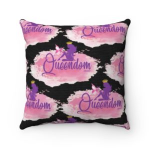 Black Queendom Polyester Square  Pillow