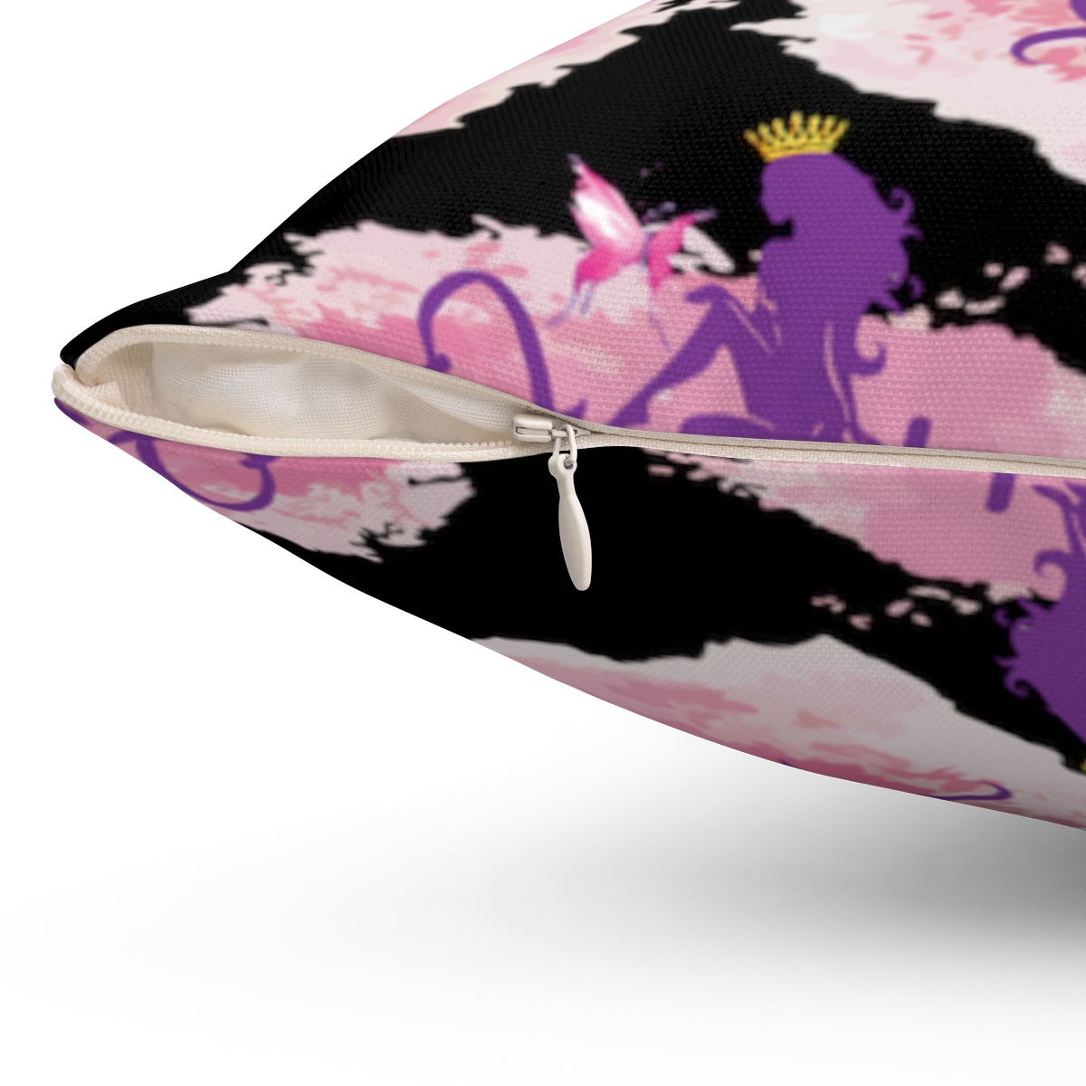 Black Queendom Polyester Square  Pillow - Image 3