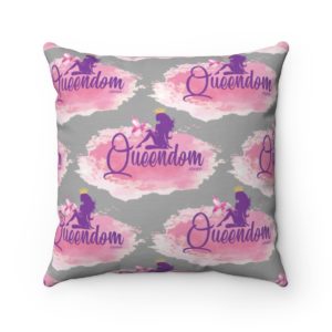 Gray Queendom Polyester Square Pillow