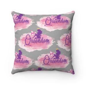 Gray Queendom Polyester Square Pillow