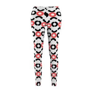Circle Design Leggings (Red)